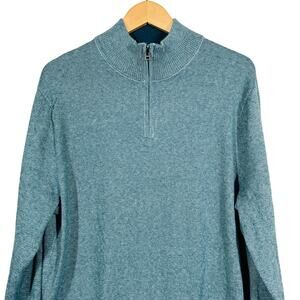 Bonobos Knit Long Sleeve Qtr Zip Pullover Top Casual Mock Neck - XL